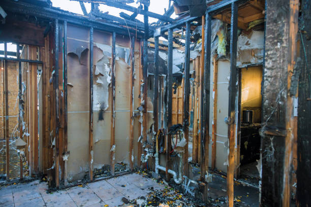 Professional Fire Damage Removal technician working in Aurora, MN